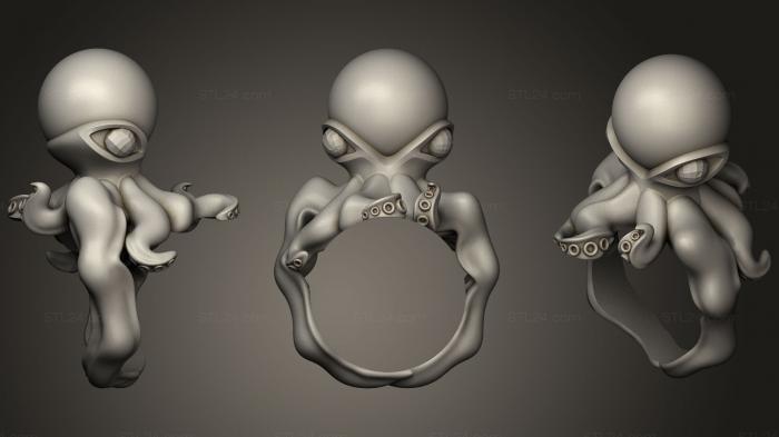 Figurines simple (Octopus ring, STKPR_1486) 3D models for cnc